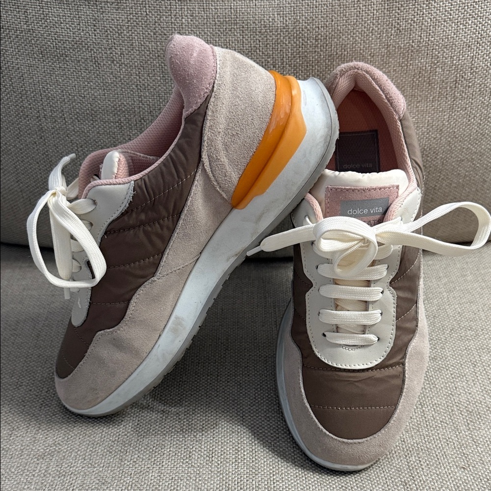Dolce Vita Blush and Chocolate Sneakers